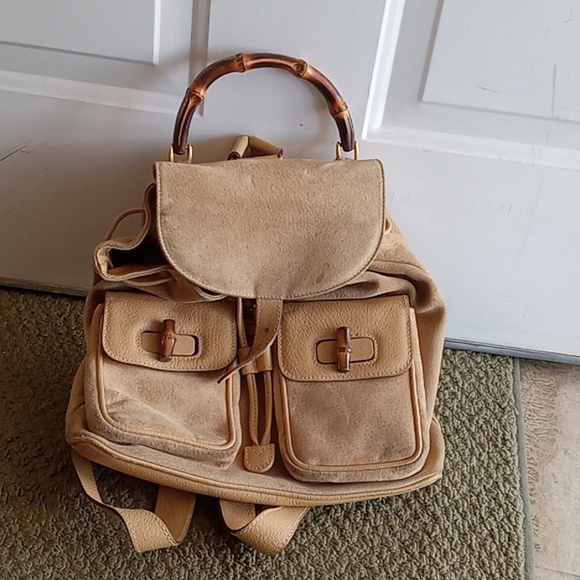 $2150 Gucci Vintage Bamboo backpack - Picture 2 of 12